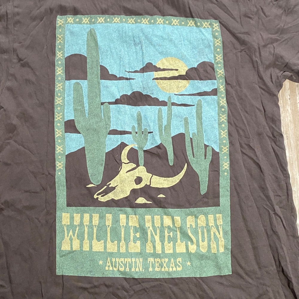 NWOT Daydreamer Brown Tee / Dress with Willie Nelson graphic - Picture 5 of 9